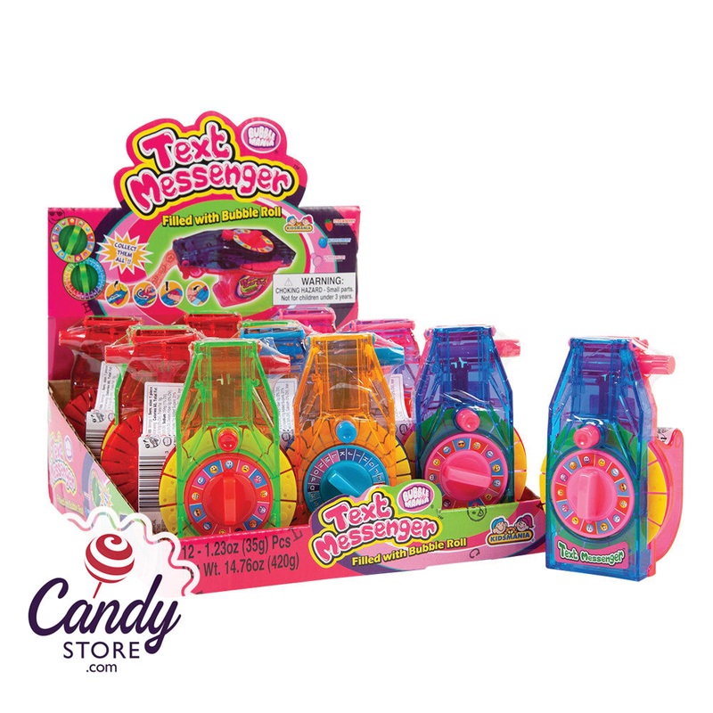Bubble Gum Roll Text Messenger Toy – 12ct