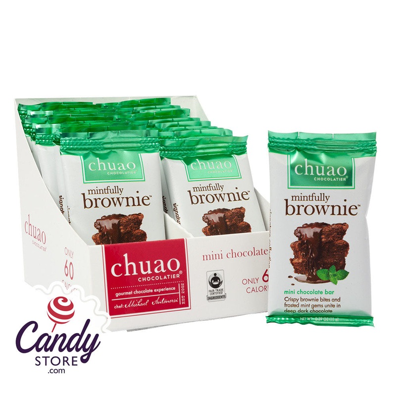 Chuao Dark Chocolate Mini Mintfully Brownie 0.39oz Bar – 24ct