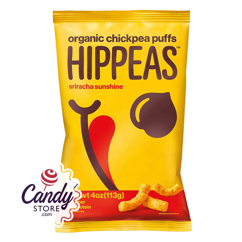 Hippeas Organic Sriracha Sunshine Chickpea Puffs 4oz Bags – 12ct