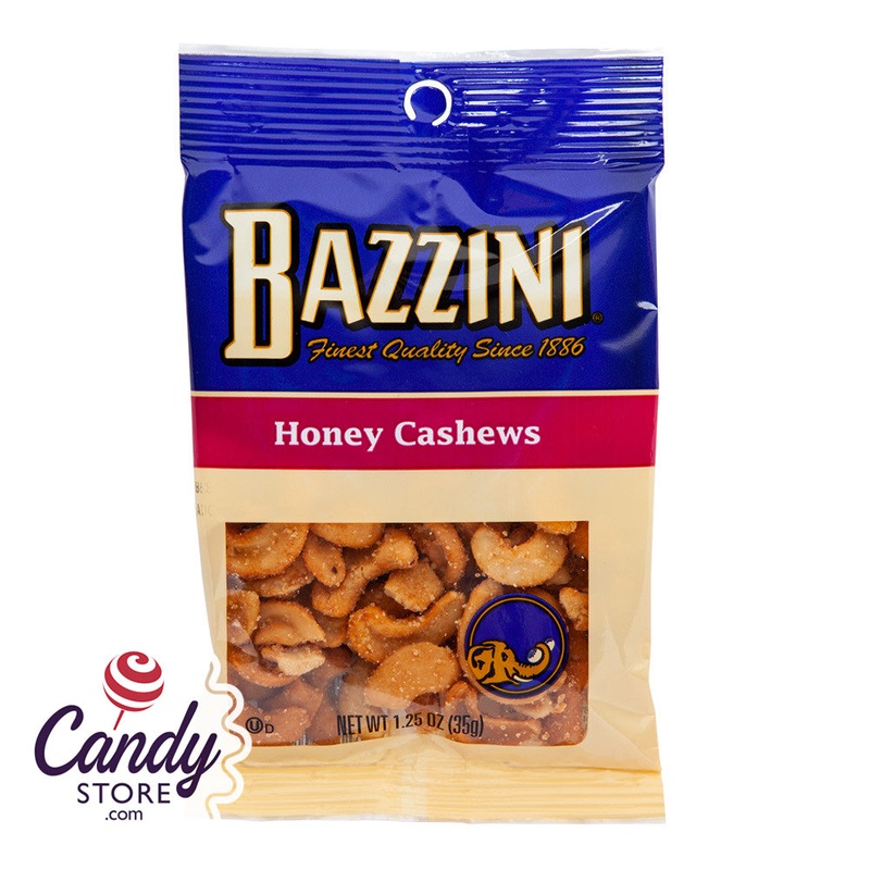Honey Roasted Cashews Bazzini 1.5oz Peg Bags – 12ct