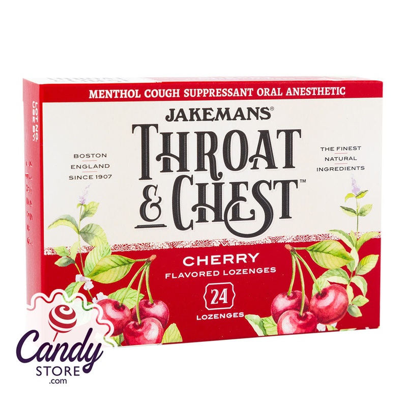 Jakemans Throat & Chest Cherry Cough Drops 24 Pc 3oz Box – 6ct
