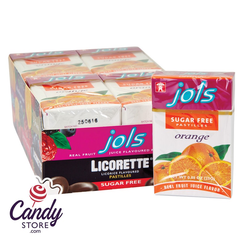 Jols Sugar Free Orange Licorette Pastille 0.88oz Box – 12ct