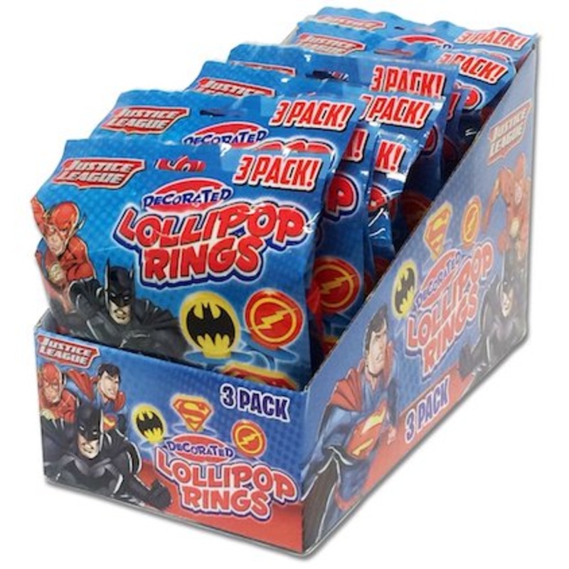 Justice League Lollipop Rings – 12ct