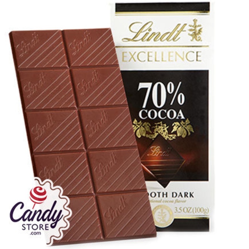 Lindt Excellence 70% Dark Chocolate Bars – 12ct