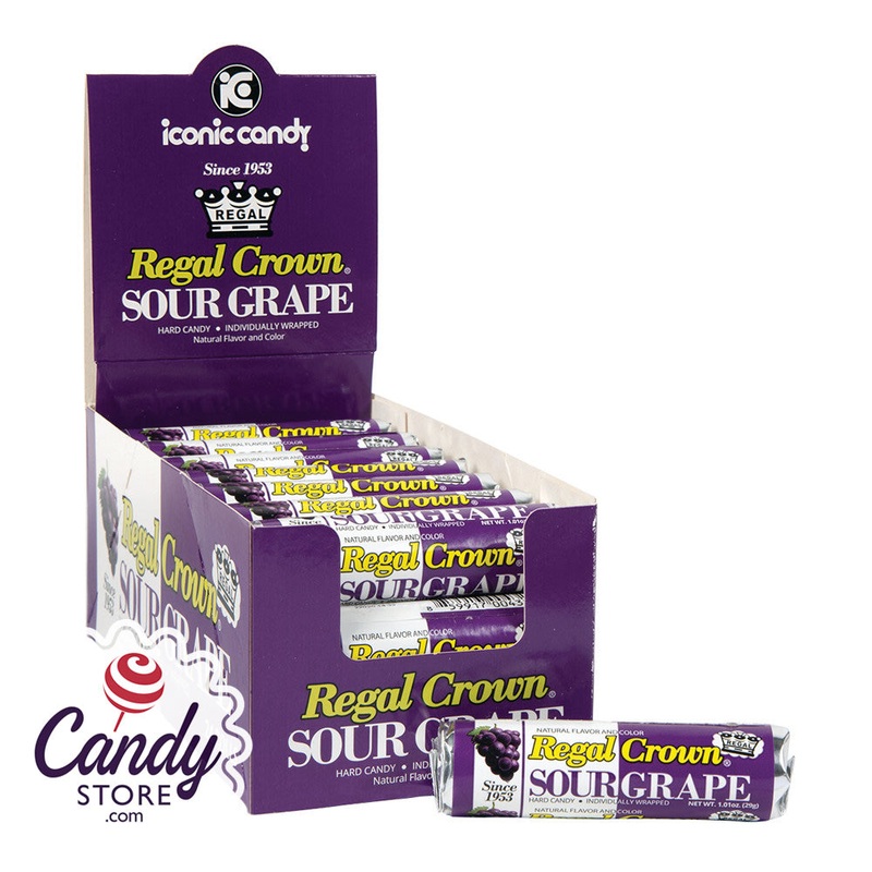 Regal Crown Sour Grape Candy Rolls – 24ct