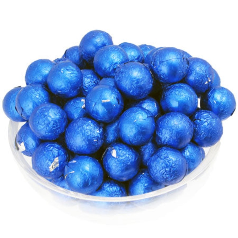 Royal Blue Foil Chocolate Balls – 10lb