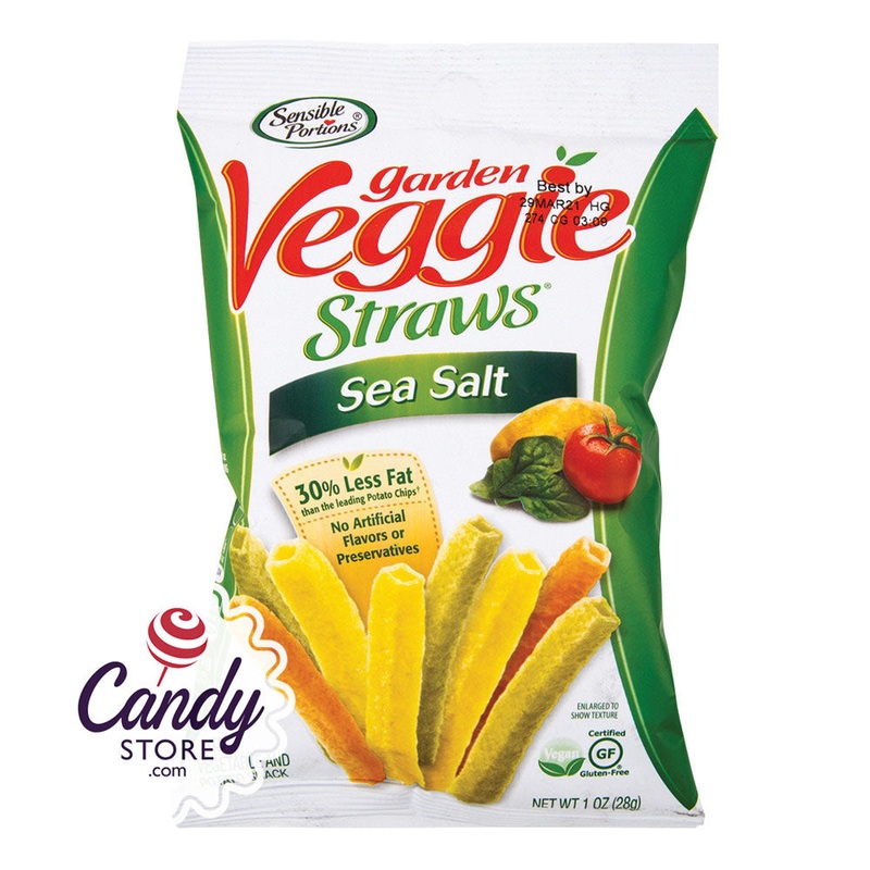 Sensible Portions Sea Salt Veggie Straws 1oz Bags – 24ct
