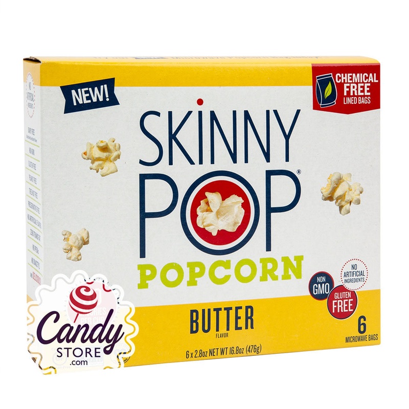 Skinnypop Microwave Butter Popcorn 2.8oz Bags – 6ct