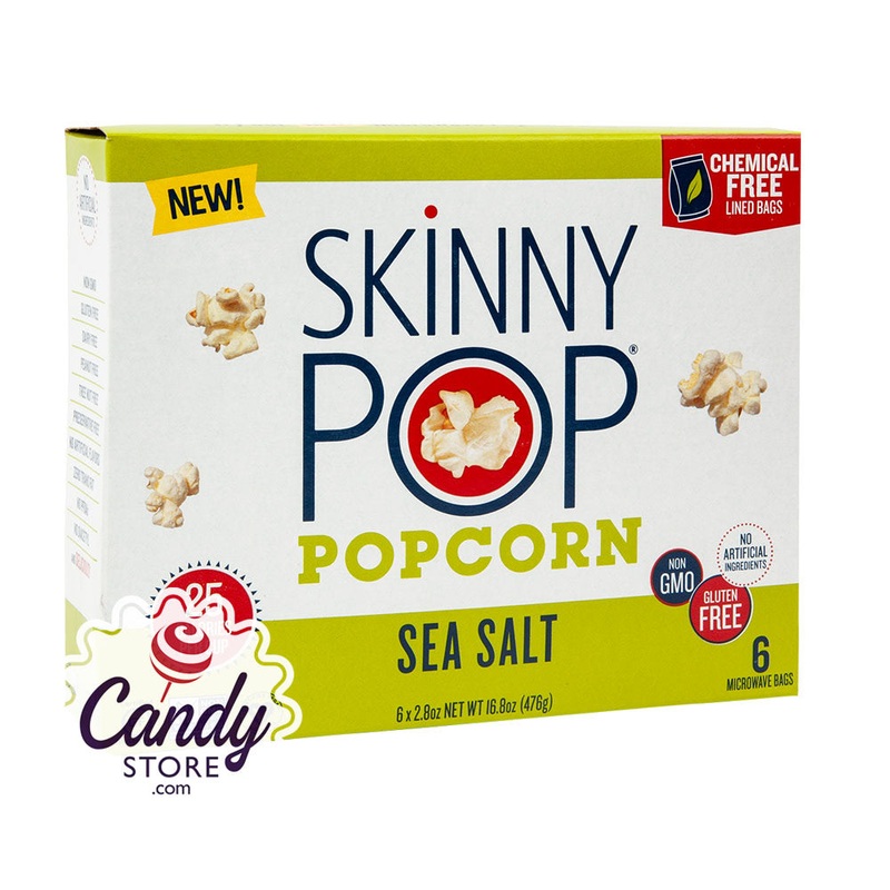 Skinnypop Microwave Sea Salt Popcorn 2.8oz Bags – 6ct