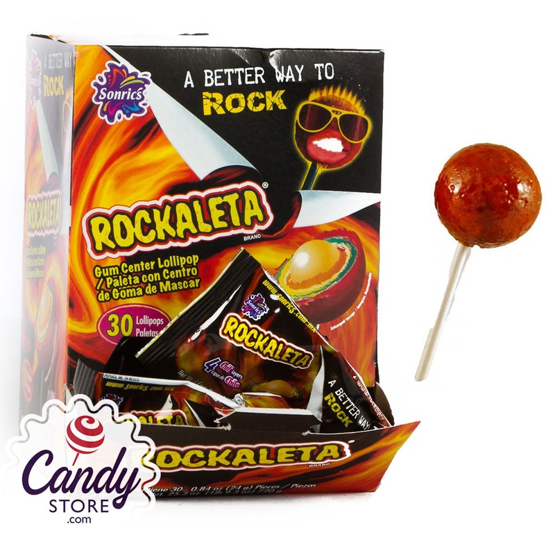 Sonrics Rockaleta Lollipops – 30ct Dispenser Box