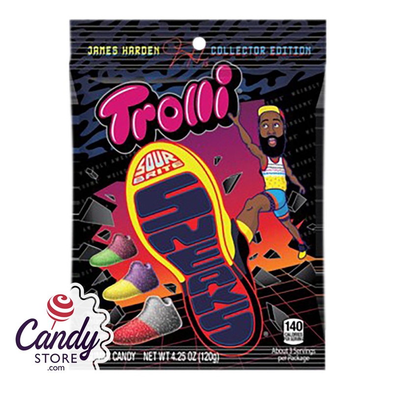 Trolli Sour Brite James Harden Sneaks 4.25oz Peg Bag – 12ct
