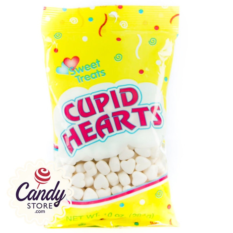 White Cupid Hearts Candy – 10oz