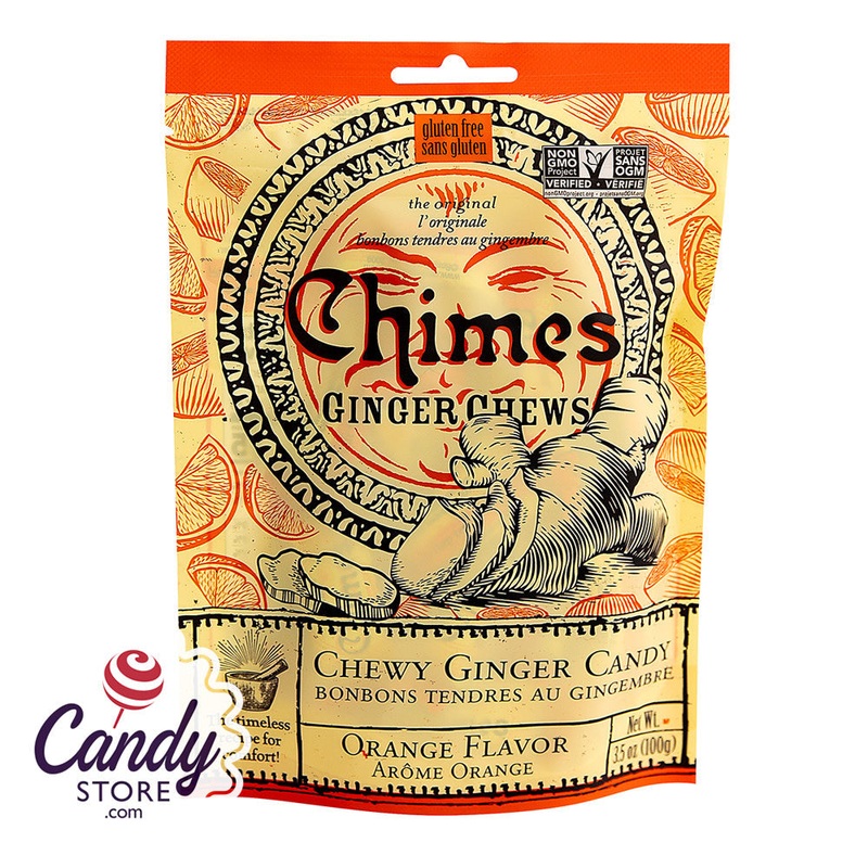 Chimes Orange Ginger Chews 3.5oz Peg Bags – 72ct