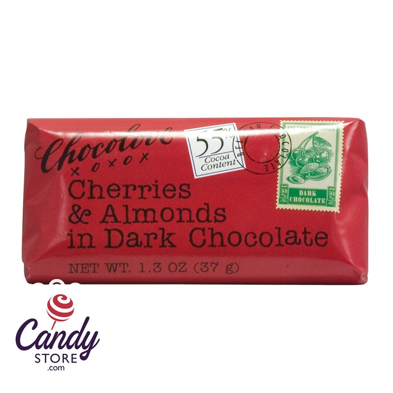 Dark Chocolate Cherry & Almond Mini Chocolove Bars – 12ct (No Sugar Added)