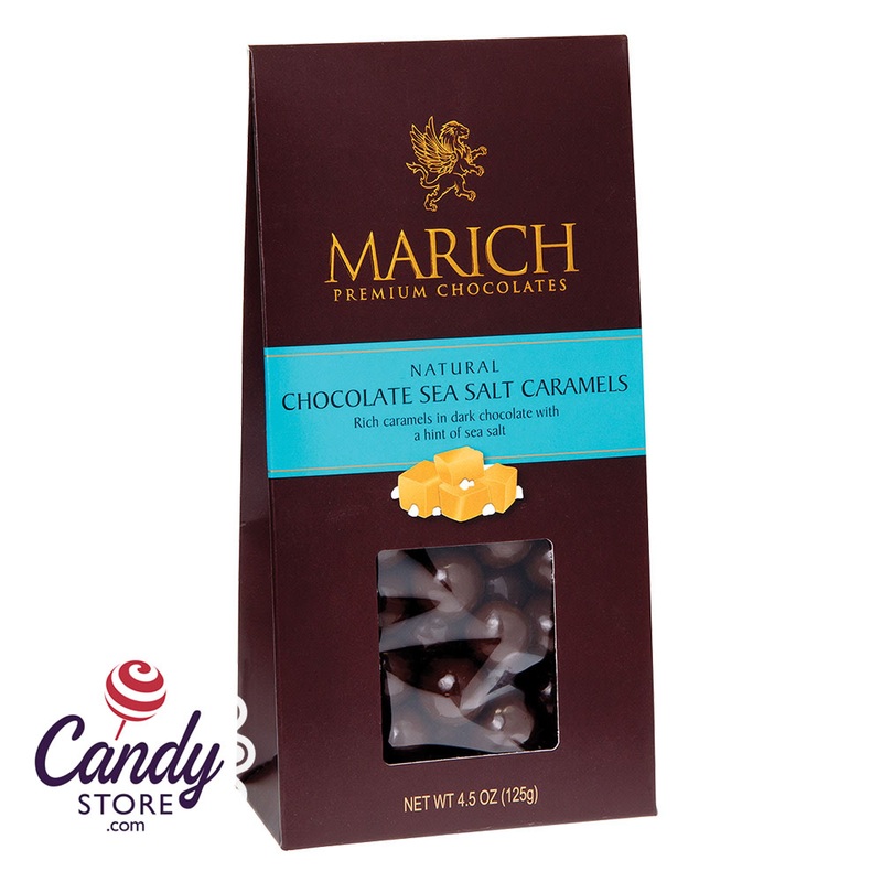Dark Chocolate Sea Salt Caramels Marich Boxes – 12ct