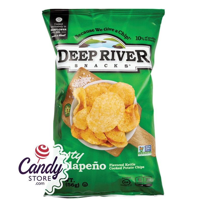 Deep River Zesty Jalapeno Kettle Chips 2oz Bags – 24ct