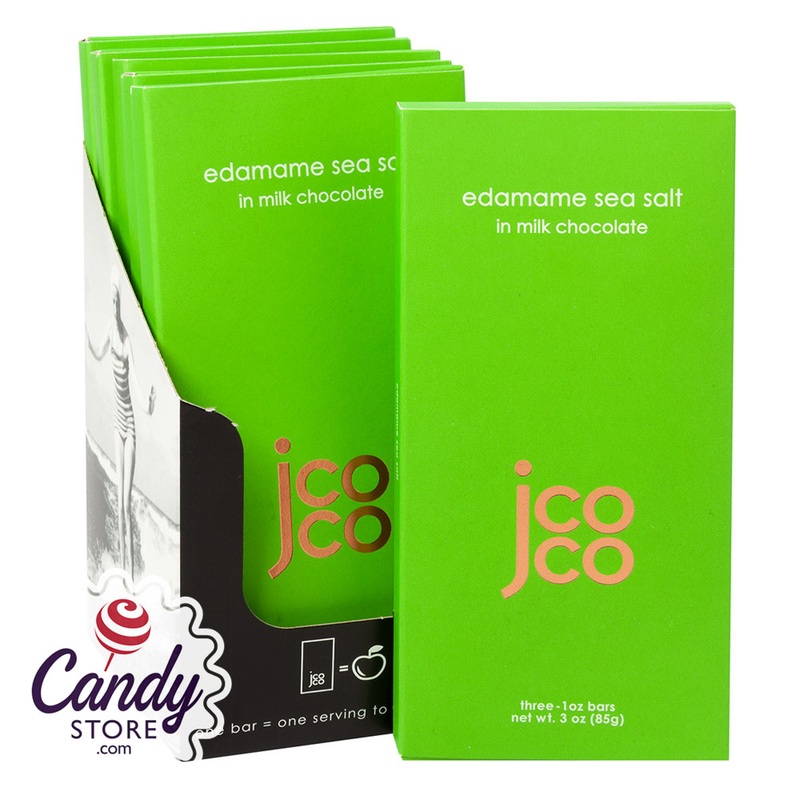 Jcoco Edamame Sea Salt Milk Chocolate Bar 3oz – 6ct