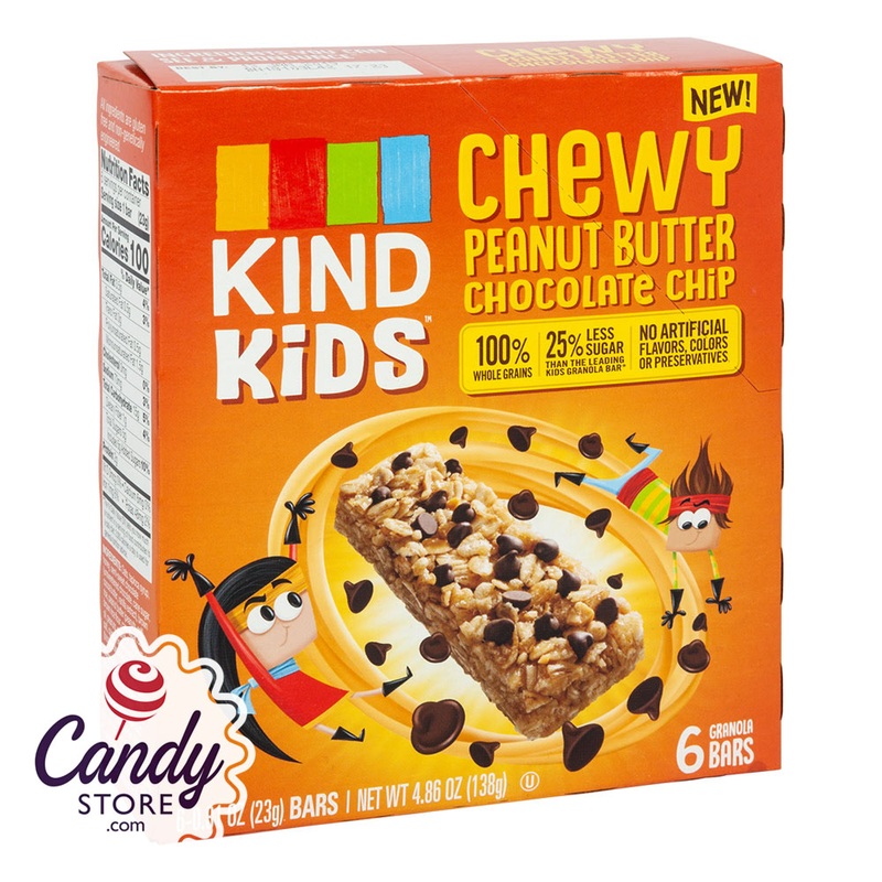 Kind Bars Kids Chewy Peanut Butter Chocolate Chip 4.86oz Box – 8ct