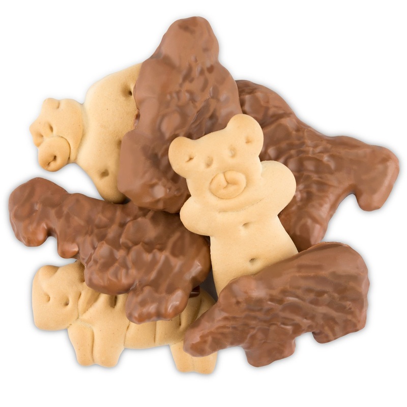 Milk Chocolate Covered Animal Cookies – 10lb