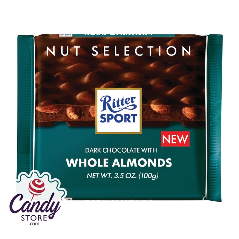 Ritter Sport Whole Almond Dark Chocolate Bars – 11ct