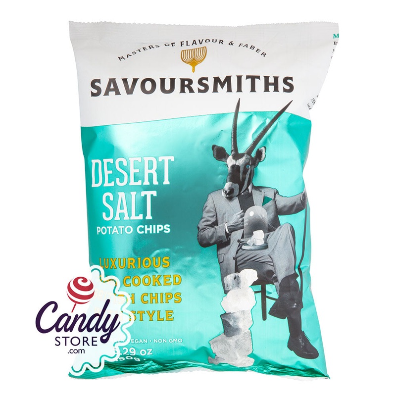 Savoursmiths Potato Chips Desert Salt 5.29oz Bags – 12ct