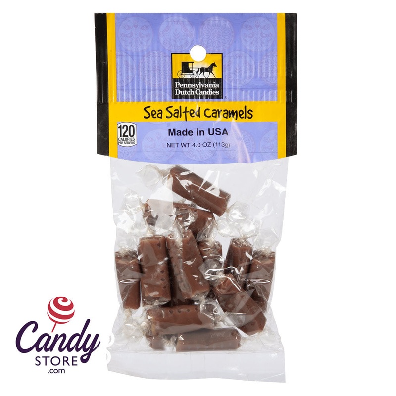 Sea Salt Caramel Clear Window Peg Bags 4oz – 12ct