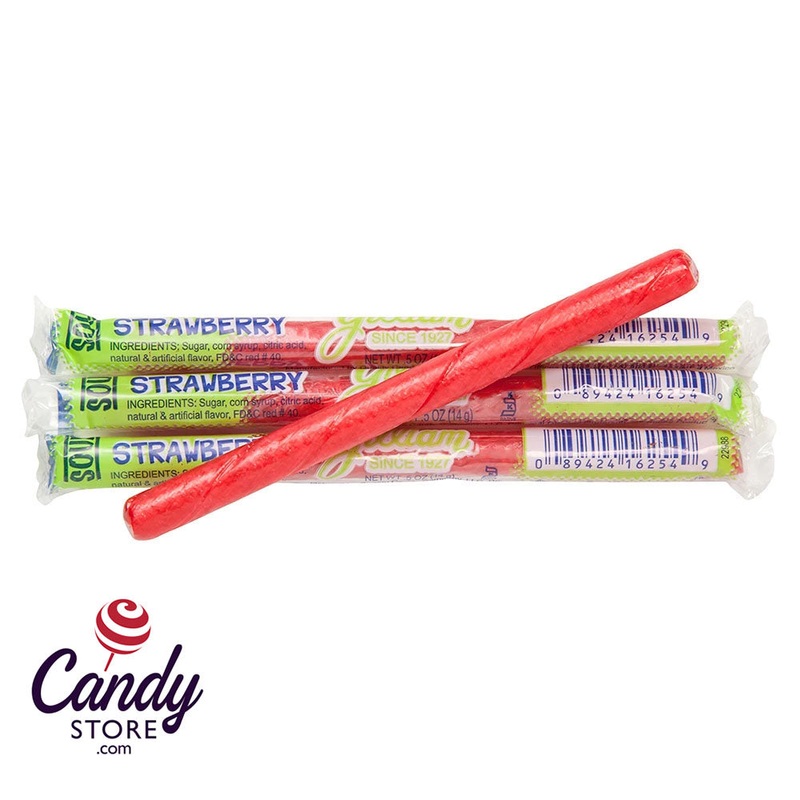 Sour Strawberry Candy Sticks – 80ct