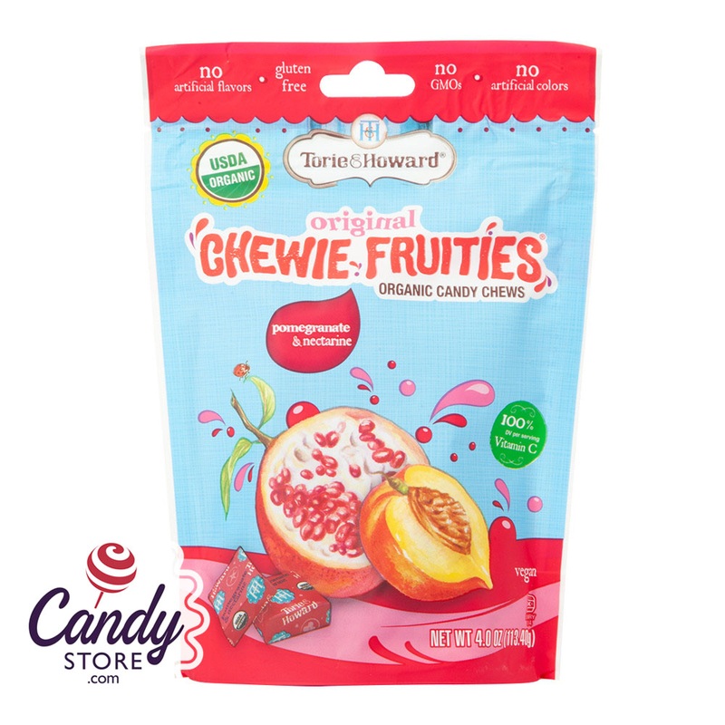 Torie & Howard Pomegranate Nectarine Chewie Fruities 4oz Pouch – 6ct