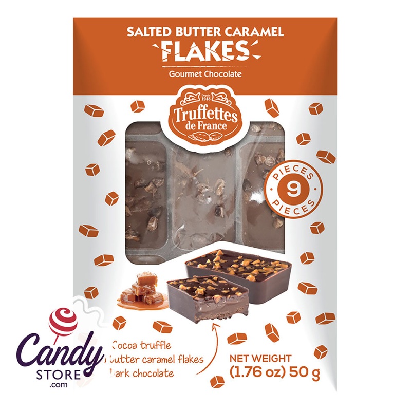 Truffettes De France-Salted Butter Caramel Flakes 1.76oz Pouch – 12ct