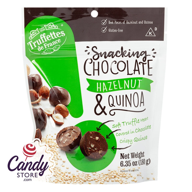 Truffettes Snacking Chocolate Hazelnut & Quinoa 6.35oz Bag – 12ct