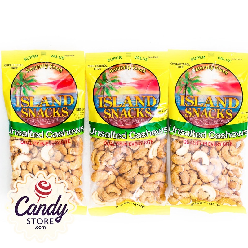 Unsalted Cashews Island Snacks – 6ct Bags