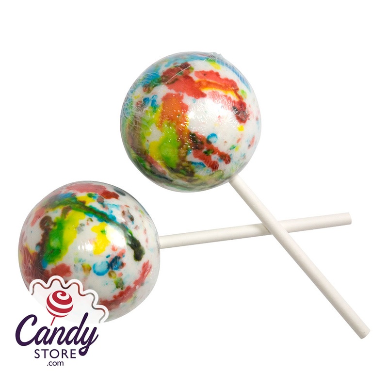 White Psychedelic Jawbreaker On A Stick 2.25 Inches – 36ct