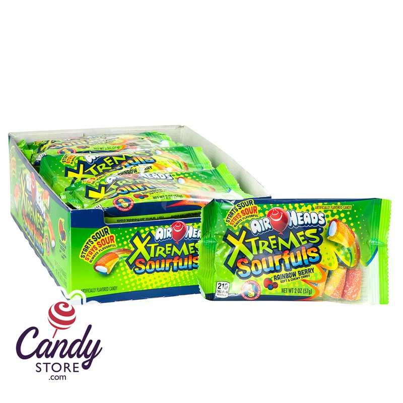 Xtremes Sourfuls Rainbow Berry Airheads Bites 2oz – 18ct