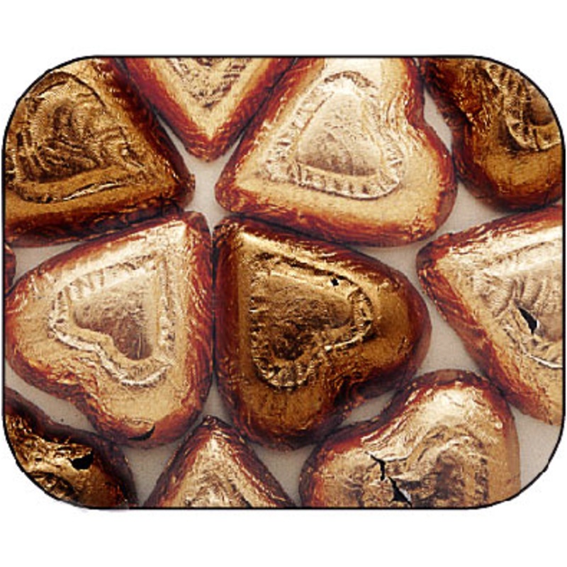 Bronze & Brown Dark Chocolate Hearts – 5lb