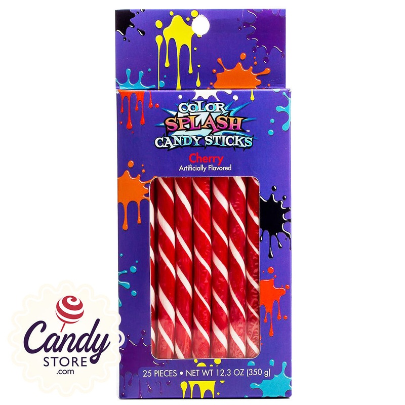 Cherry Red Candy Sticks Color Splash – 25ct