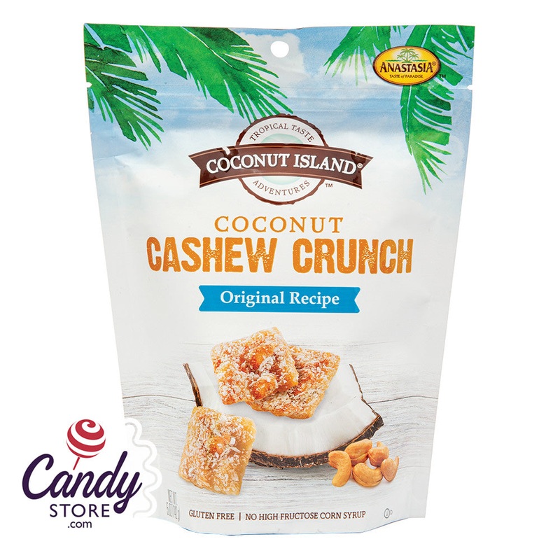 Coconut Island Coconut Cashew Crunch Original Recipe Pouch Anastasia – 6ct