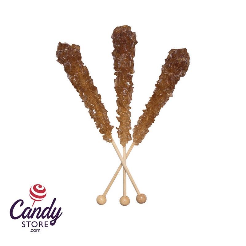 Dryden And Palmer Unwrapped Root Beer Rock Candy 6 1/2-Inch Stick – 120ct