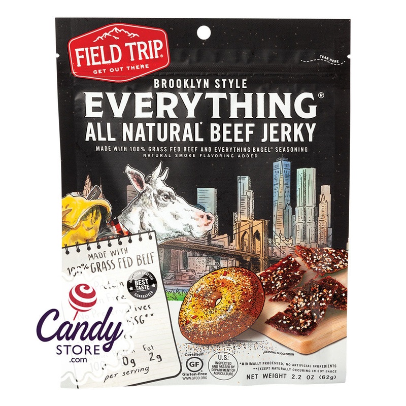 Field Trip Everything Bagel Beef Jerky 2.2oz Peg Bags – 9ct