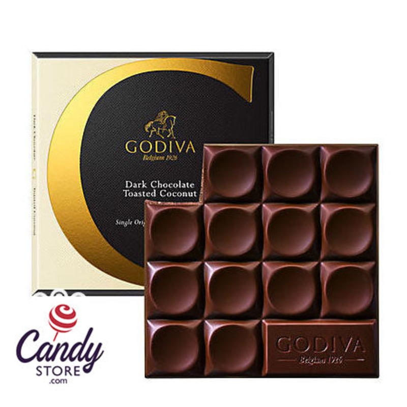 G by Godiva Dark Chocolate Toasted Coconut Bars 68% Cacao – 20ct