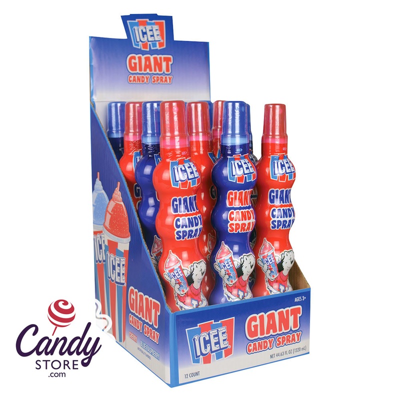 Icee Giant Spray Candy 3.72oz – 12ct