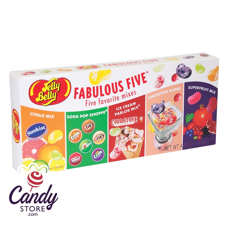 Jelly Belly Fabulous Five Jelly Beans – 12ct Boxes