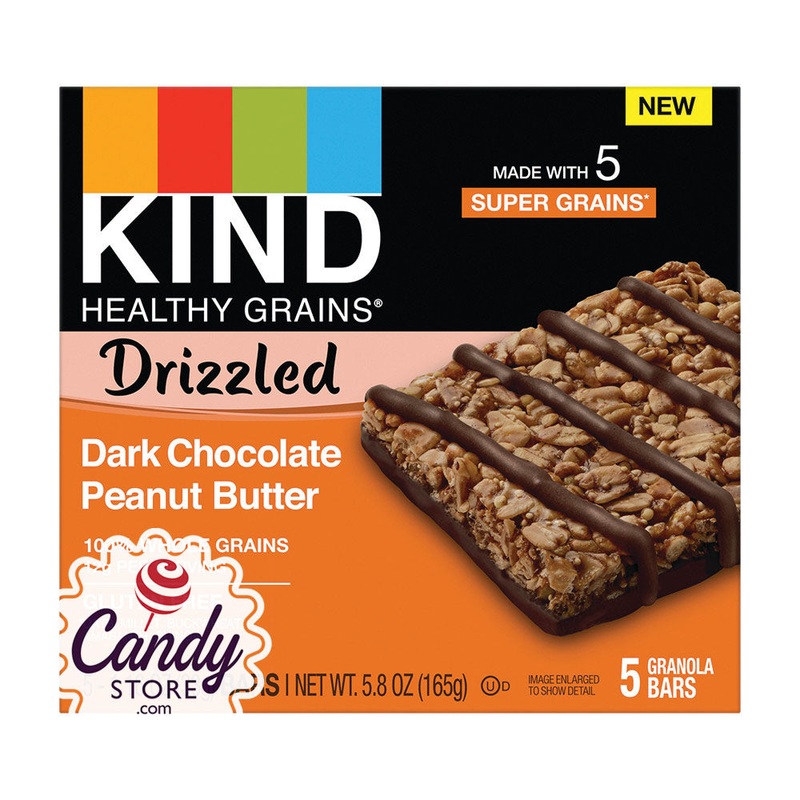 Kind Healthy Grains Drizzled Dark Chocolate Peanut Butter 5.8oz Boxes – 8ct