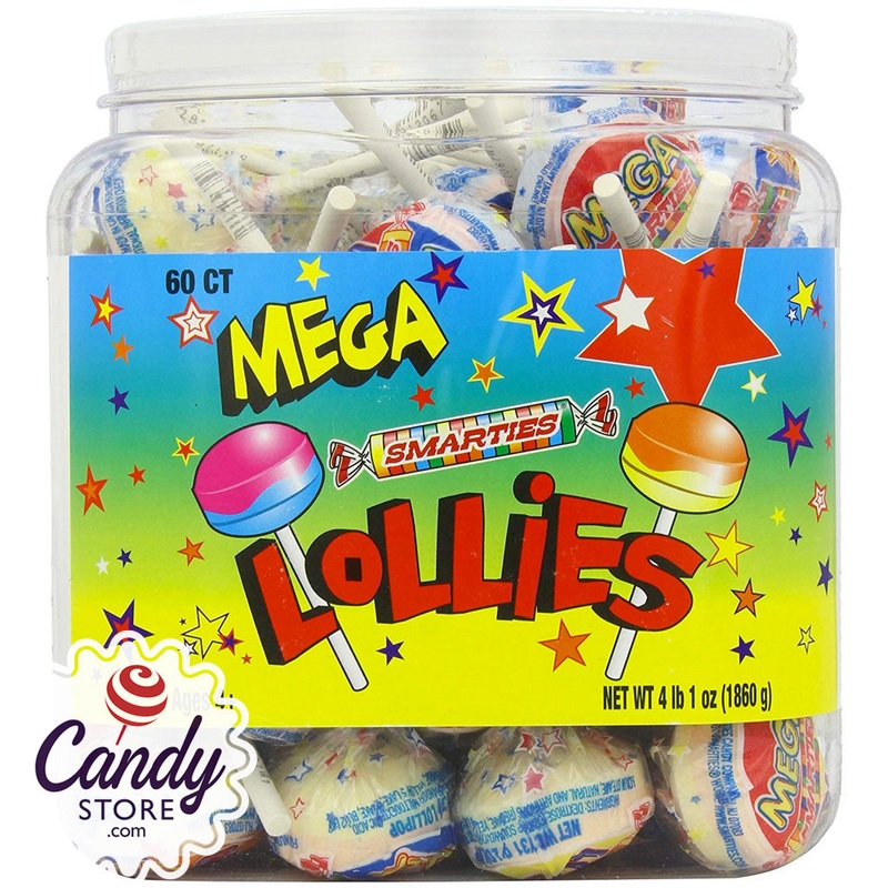 Mega Smarties Lollies – 60ct