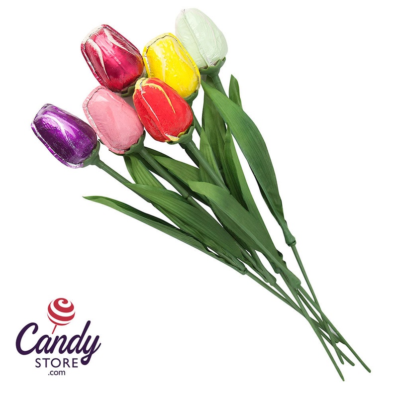 Milk Chocolate Tulips Foiled Madelaine – 36ct