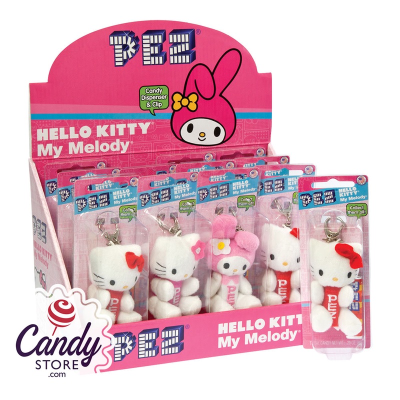 Pez Hello Kitty Plush Keychain 1.6oz – 12ct