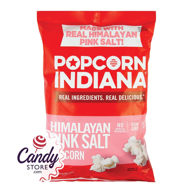 Popcorn Indiana Himalayan Pink Salt Popcorn 4.4oz Bags – 12ct