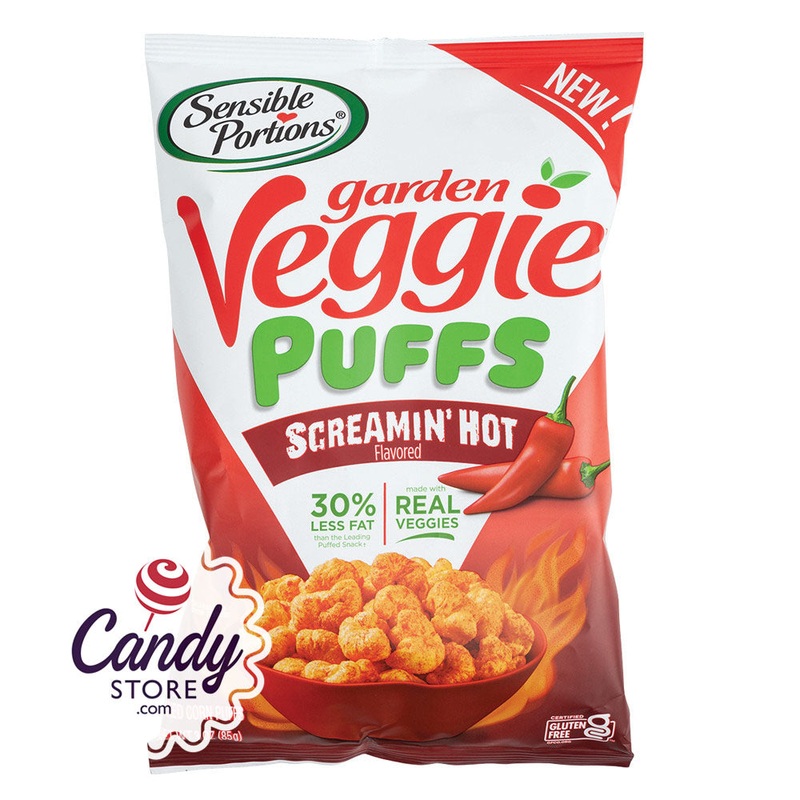 Sensible Portions Garden Veggie Puffs Screamin Hot 3oz Bags – 6ct