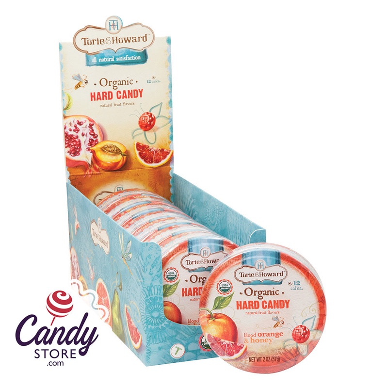 Torie & Howard Orange & Honey Hard Candy Tins – 8ct