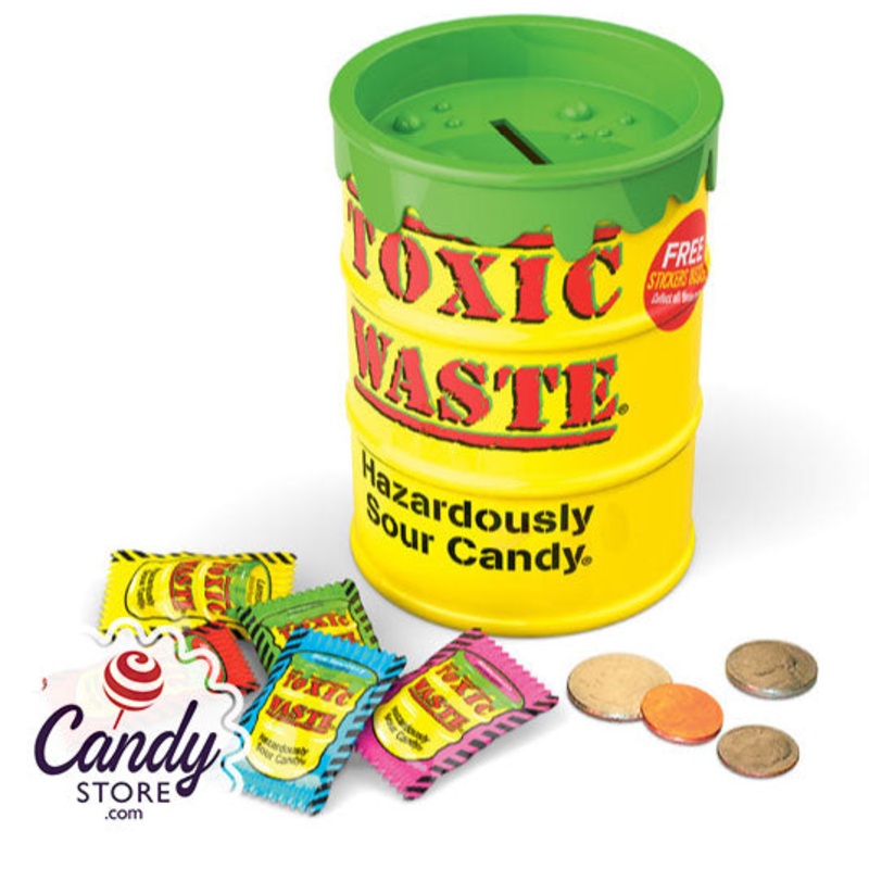 Toxic Waste Sour Candy Bank – 12ct