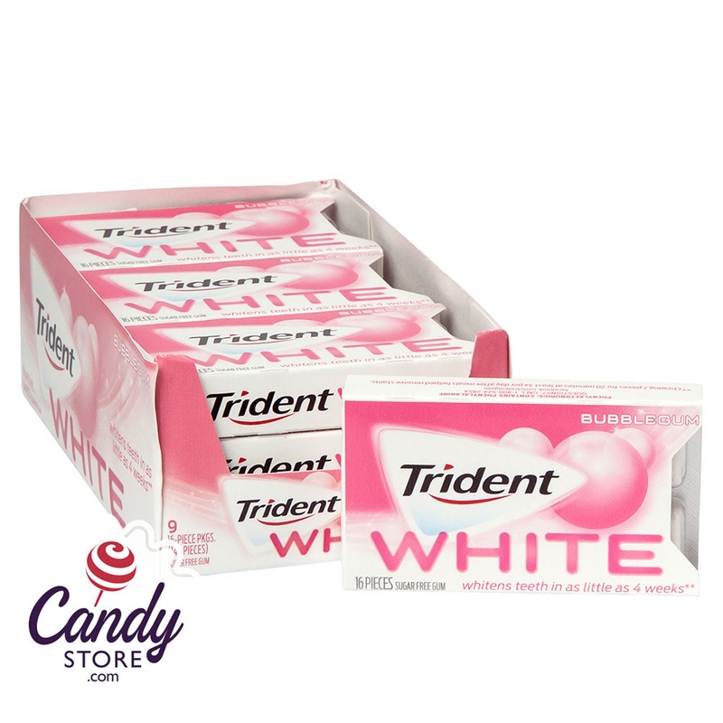 Trident White Minty Bubble Gum – 9ct